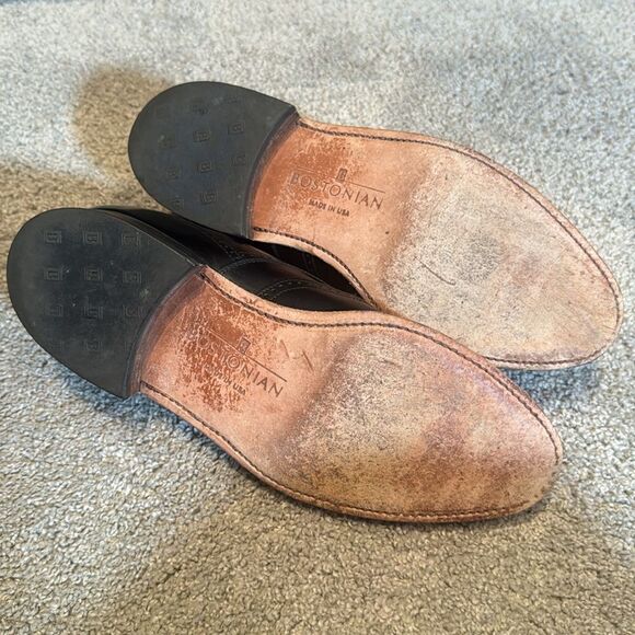 Vintage Men’s Bostonian Black Wing Tip Formal Dress Shoes Size 7.5 Made in USA - Picture 7 of 14